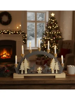Hollybell Lichterketten & Dekobeleuchtung|Lichterketten & Deko-Leuchten<LED-Dekoleuchte in Hellbraun - (L)5 x (B)45 x (H)33 cm