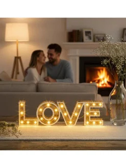 Profiline Lichterketten & Deko-Leuchten<LED-Dekoleuchte "Love" in Warmweiß - (B)38 x (H)11 x (T)3 cm