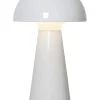 STAR Trading Außenbeleuchtung<LED-Deko-Leuchte "Mushroom" in Weiß - (B)16 x (H)28 cm