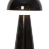 STAR Trading Außenbeleuchtung<LED-Deko-Leuchte "Mushroom" in Schwarz - (B)16 x (H)28 cm