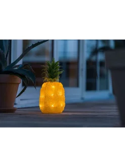 Konstsmide Außenleuchten<LED-Dekoleuchte "Pineapple" in Gelb - (H)26 x Ø 11 cm