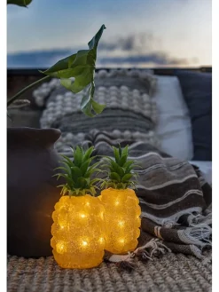 Konstsmide Außenleuchten<LED-Dekoleuchte "Pineapple" in Gelb - (H)26 x Ø 11 cm