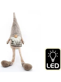 SiL Interiors Lichterketten & Dekobeleuchtung<LED-Dekoleuchte ''Santa'' in Beige - (B)19 x (H)68 x (T)14 cm