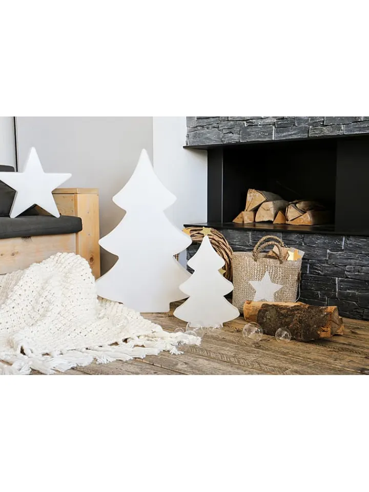 8 seasons Lichterketten & Deko-Leuchten<LED-Dekoleuchte "Shining Tree Mini" in Weiß - (H)40 cm