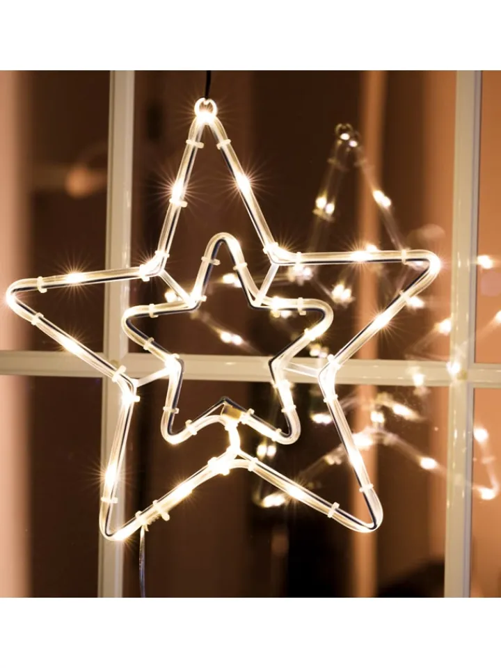 Profiline Lichterketten & Dekobeleuchtung|Lichterketten & Deko-Leuchten<LED-Dekoleuchte "Star" in Warmweiß - (B)27 x (H)28 cm