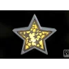SiL Interiors Lichterketten & Dekobeleuchtung<LED-Dekoleuchte ''Star'' in Weiß/ Hellbraun - (L)20 x (B)20 cm