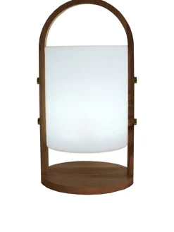 lumisky Außenbeleuchtung<LED-Dekoleuchte "Woody" in Weiß - (H)39 x Ø 18 cm