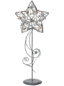 Marksljöd Wohndekoration<LED-Dekoobjekt "Hagaberg" in Silber - (H)45 cm