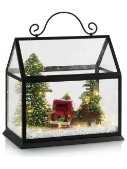 Marksljöd Wohndekoration<LED-Dekoobjekt "House" in Schwarz - (B)24,2 x (H)25 cm