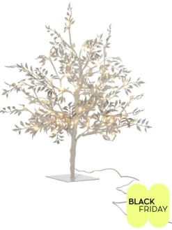 J Line Dekofiguren & -Objekte<LED-Dekoobjekt in Silber - (B)25 x (H)56 x (T)25 cm