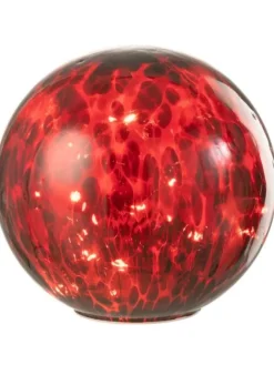 J Line Dekofiguren & -Objekte<LED-Dekoobjekt "Kugel" in Rot - (H)20,5 x Ø 20,5 cm