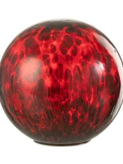 J Line Dekofiguren & -Objekte<LED-Dekoobjekt "Kugel" in Rot - (H)20,5 x Ø 20,5 cm