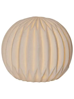 STAR Trading Lichterketten & Deko-Leuchten<LED-Dekoobjekt "Sandy" in Creme - Ø 25,5 cm