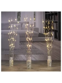 Profiline Weihnachtsschmuck<LED-Dekozweige in Silber/ Kupfer/ Gold - (H)90 cm