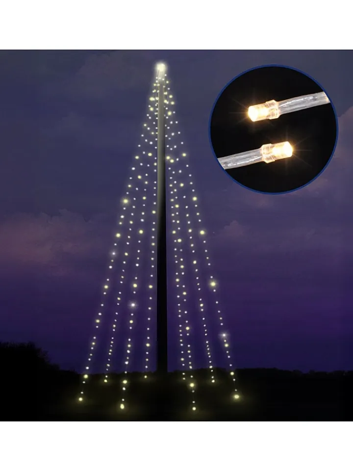 Hollybell Lichterketten & Dekobeleuchtung|Lichterketten & Deko-Leuchten<LED-Fahnenmast-Lichterkette - EEK G (A bis G) - (L)1000 cm
