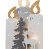 STAR Trading Lichterketten & Deko-Leuchten<LED-Fensterleuchte "Fauna" in Weiß - (B)22 x (H)34 x (T)6 cm