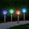 Garden Hero Außenleuchten|Außenbeleuchtung<LED-Gartenstecker in Silber - (H)34 x Ø 8 cm