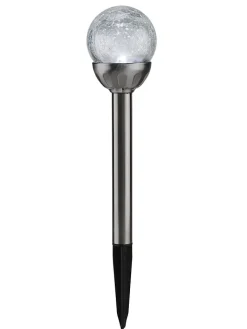 Garden Hero Außenleuchten|Außenbeleuchtung<LED-Gartenstecker in Silber - (H)34 x Ø 8 cm
