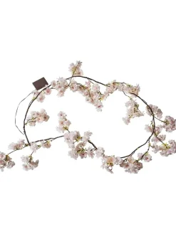 STAR Trading Lichterketten & Dekobeleuchtung|Lichterketten & Deko-Leuchten<LED-Girlande "Cherryflower" in Rosa - (L)180 cm