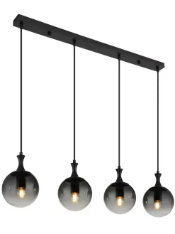 Globo lighting Decken- & Hängeleuchten<LED-Hängeleuchte "Dalton" in Schwarz - (L)90 x (B)15 x (H)130 cm