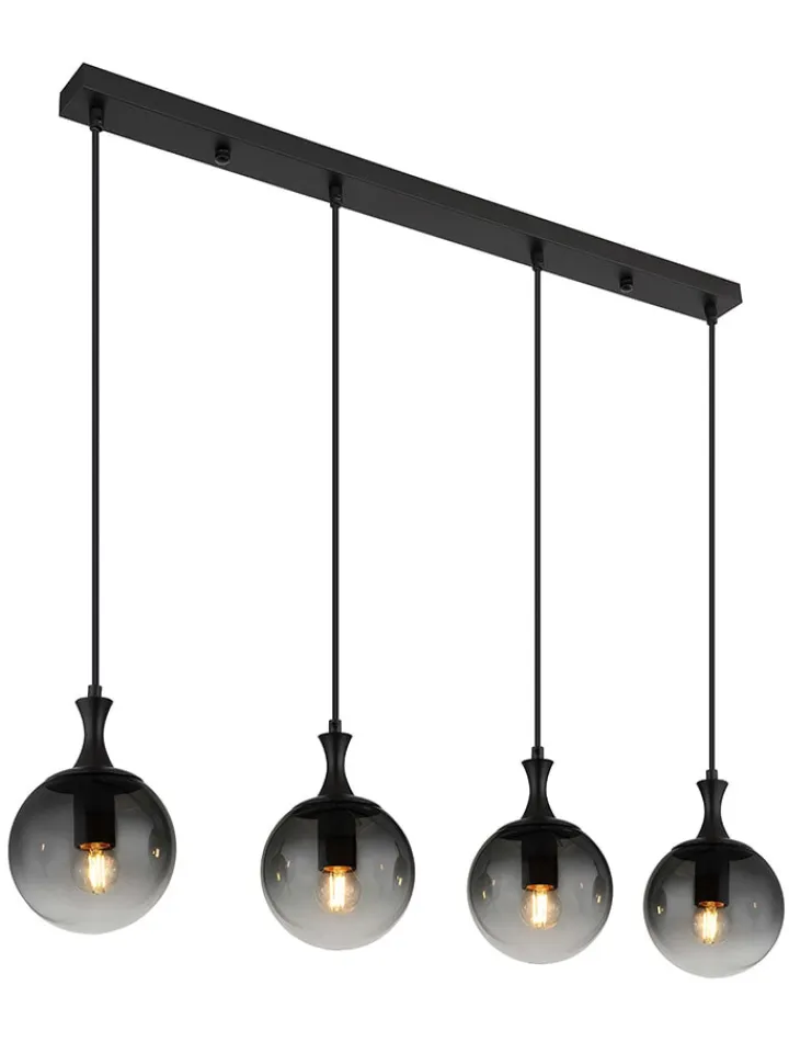 Globo lighting Decken- & Hängeleuchten<LED-Hängeleuchte "Dalton" in Schwarz - (L)90 x (B)15 x (H)130 cm