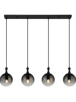 Globo lighting Decken- & Hängeleuchten<LED-Hängeleuchte "Dalton" in Schwarz - (L)90 x (B)15 x (H)130 cm