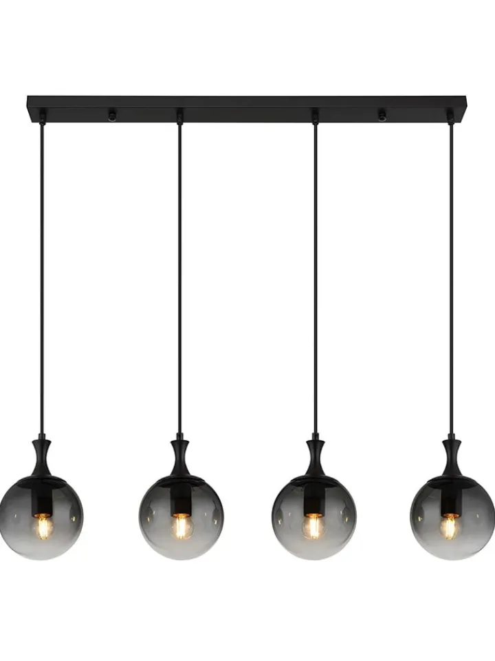 Globo lighting Decken- & Hängeleuchten<LED-Hängeleuchte "Dalton" in Schwarz - (L)90 x (B)15 x (H)130 cm