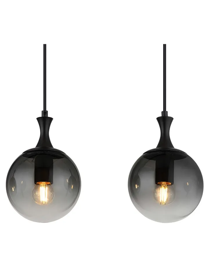 Globo lighting Decken- & Hängeleuchten<LED-Hängeleuchte "Dalton" in Schwarz - (L)90 x (B)15 x (H)130 cm