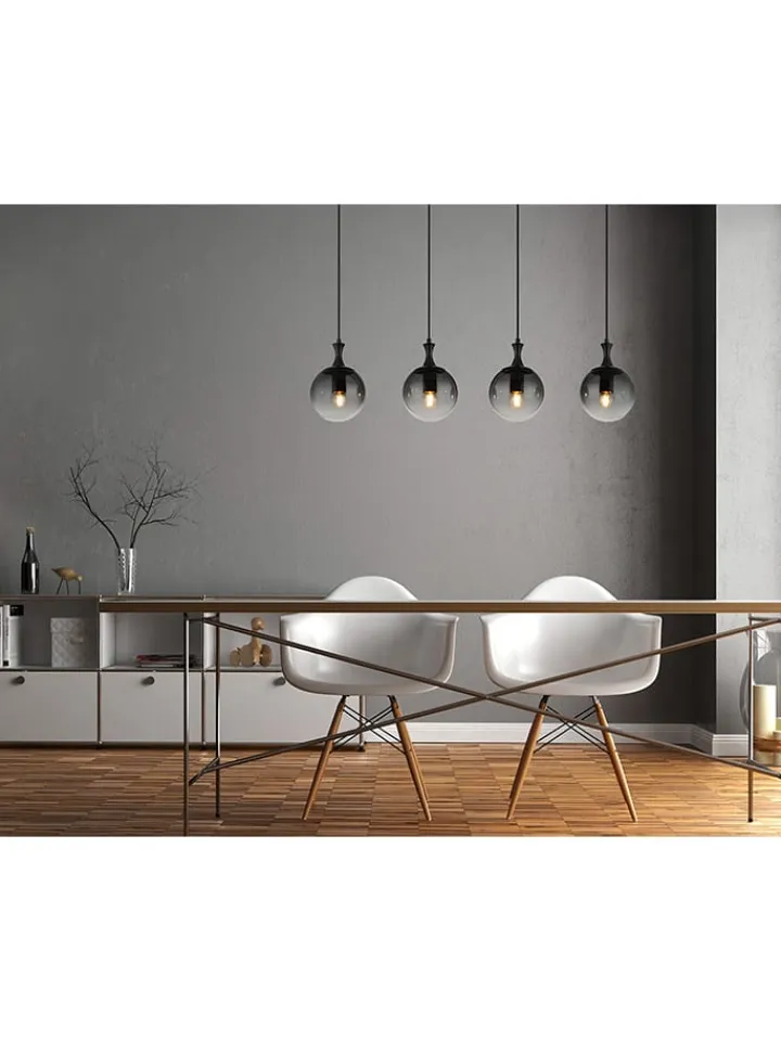 Globo lighting Decken- & Hängeleuchten<LED-Hängeleuchte "Dalton" in Schwarz - (L)90 x (B)15 x (H)130 cm