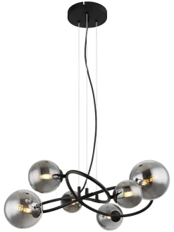 Globo lighting Decken- & Hängeleuchten<LED-Hängeleuchte in Schwarz - (L)62,2 x (B)58,8 x (H)120 cm