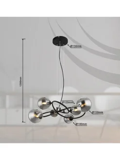 Globo lighting Decken- & Hängeleuchten<LED-Hängeleuchte in Schwarz - (L)62,2 x (B)58,8 x (H)120 cm