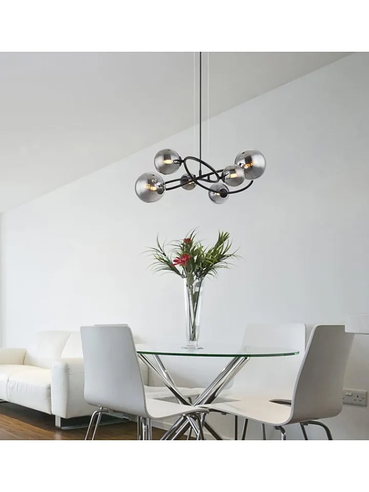 Globo lighting Decken- & Hängeleuchten<LED-Hängeleuchte in Schwarz - (L)62,2 x (B)58,8 x (H)120 cm