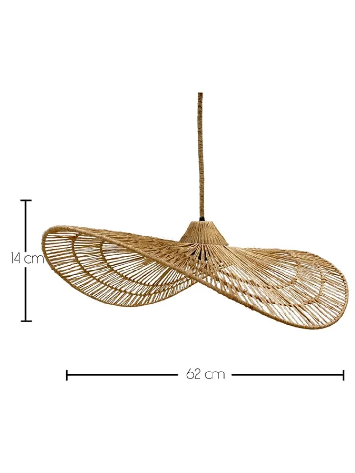 lumisky Außenleuchten<LED-Hängeleuchte "Marbella" in Natur - (H)14 x Ø 62 cm