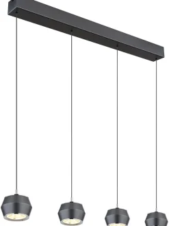 Globo lighting Decken- & Hängeleuchten<LED-Hängeleuchte "Marthy" in Schwarz - (L)80,5 x (B)10 x (H)200 cm