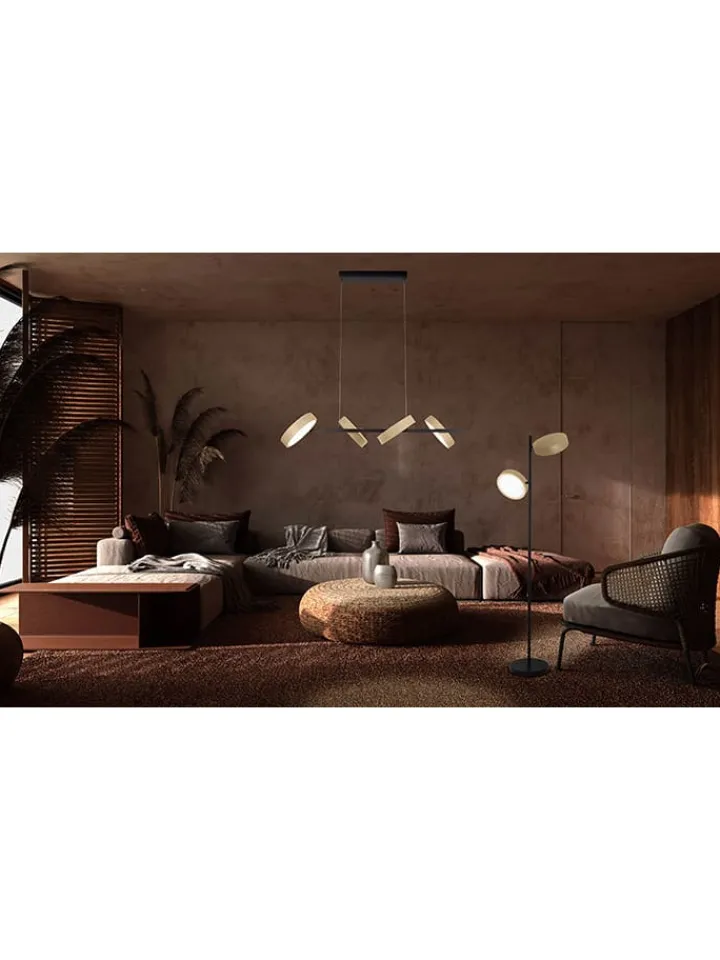 näve Decken- & Hängeleuchten<LED-Hängeleuchte "Tessa" in Hellbraun/ Schwarz - EEK F (A bis G)