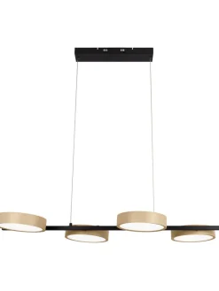 näve Decken- & Hängeleuchten<LED-Hängeleuchte "Tessa" in Hellbraun/ Schwarz - EEK F (A bis G)