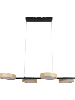näve Decken- & Hängeleuchten<LED-Hängeleuchte "Tessa" in Hellbraun/ Schwarz - EEK F (A bis G)