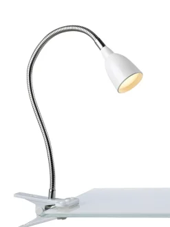 Marksljöd Tischleuchten<LED-Klemmleuchte "Tulip" in Weiß - (H)12 cm