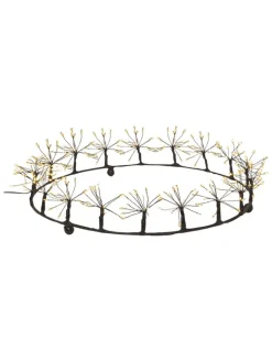 STAR Trading Lichterketten & Dekobeleuchtung<LED-Kranz "Dew Drop Flower" in Warmweiß - Ø 35 cm