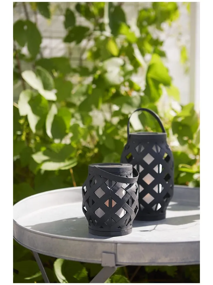 STAR Trading Außenbeleuchtung|Außenleuchten<LED-Laterne "Flame Lantern" in Schwarz - (H)16 cm