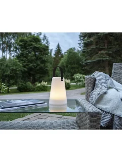 STAR Trading Außenleuchten|Außenbeleuchtung<LED-Laterne "Linterna" in Weiß - (H)20 x Ø 14 cm