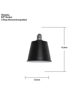 STAR Trading Leuchtmittel<LED-Leuchtmittel ,Decoled Dream', E27, 3,5W, schwarz, 3-stufig dimmbar