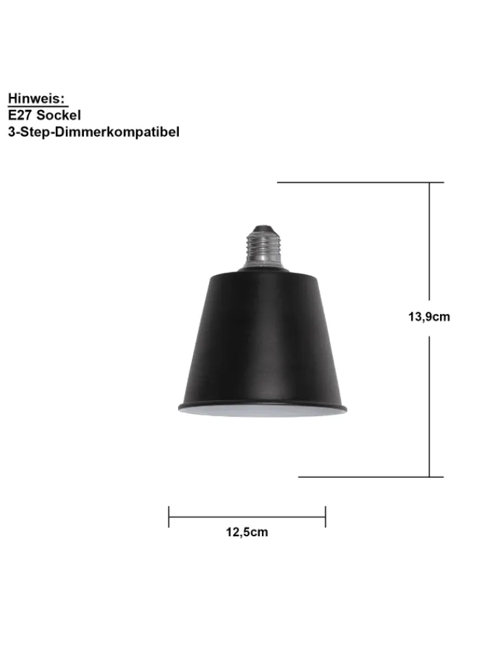 STAR Trading Leuchtmittel<LED-Leuchtmittel ,Decoled Dream', E27, 3,5W, schwarz, 3-stufig dimmbar