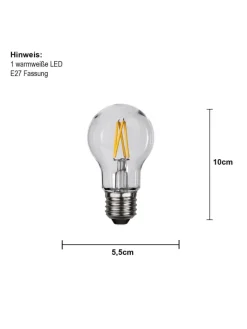 STAR Trading Leuchtmittel<LED-Leuchtmittel ,Outdoor Lightning', E27, 2,4W, 270lm, PC Abdeckung,