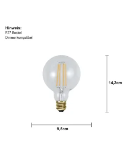 STAR Trading Leuchtmittel<LED-Leuchtmittel ,Soft Glow', E27, 3,6W, 320lm, dimmbar, warmweiß