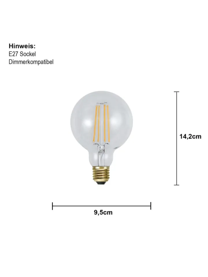 STAR Trading Leuchtmittel<LED-Leuchtmittel ,Soft Glow', E27, 3,6W, 320lm, dimmbar, warmweiß