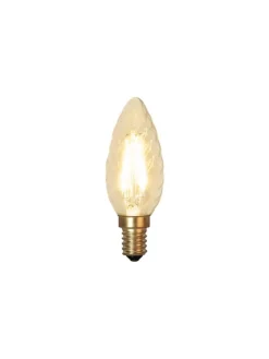 STAR Trading Leuchtmittel<LED-Leuchtmittel ,Soft Glow', E14, Kerze, 1,5W, 120lm, twisted, warmwe