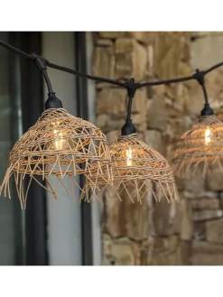 lumisky Außenbeleuchtung<LED-Lichtergirlande "Hawaii" in Natur - (L)600 cm