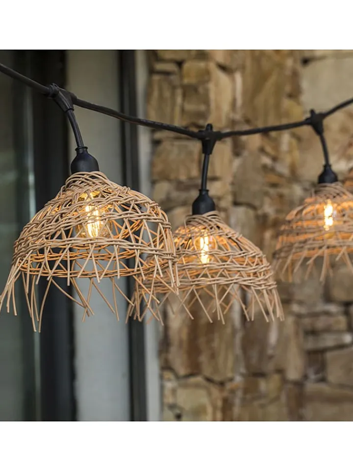 lumisky Außenbeleuchtung<LED-Lichtergirlande "Hawaii" in Natur - (L)600 cm
