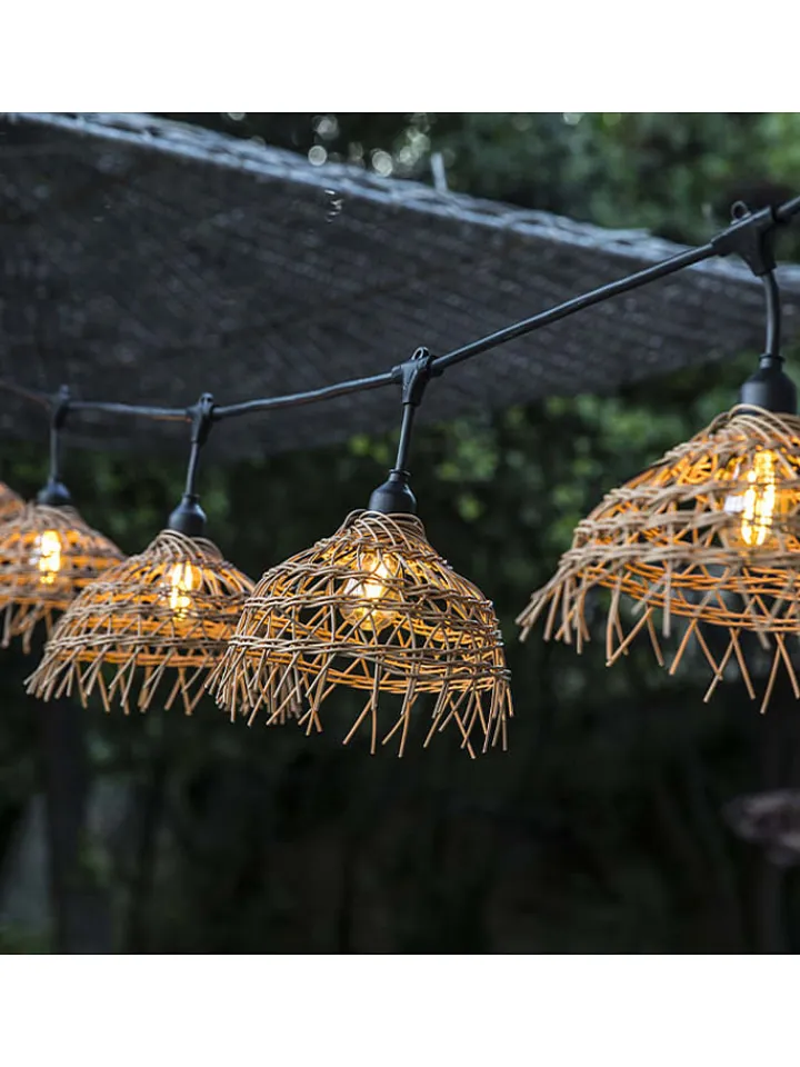 lumisky Außenbeleuchtung<LED-Lichtergirlande "Hawaii" in Natur - (L)600 cm